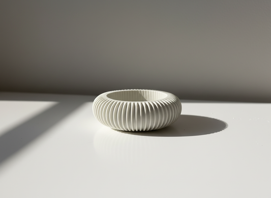 Aura Dish – Ribbed Jewelry Bowl