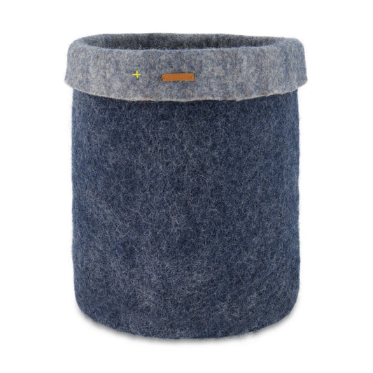 Felt Storage Basket - Navy blue