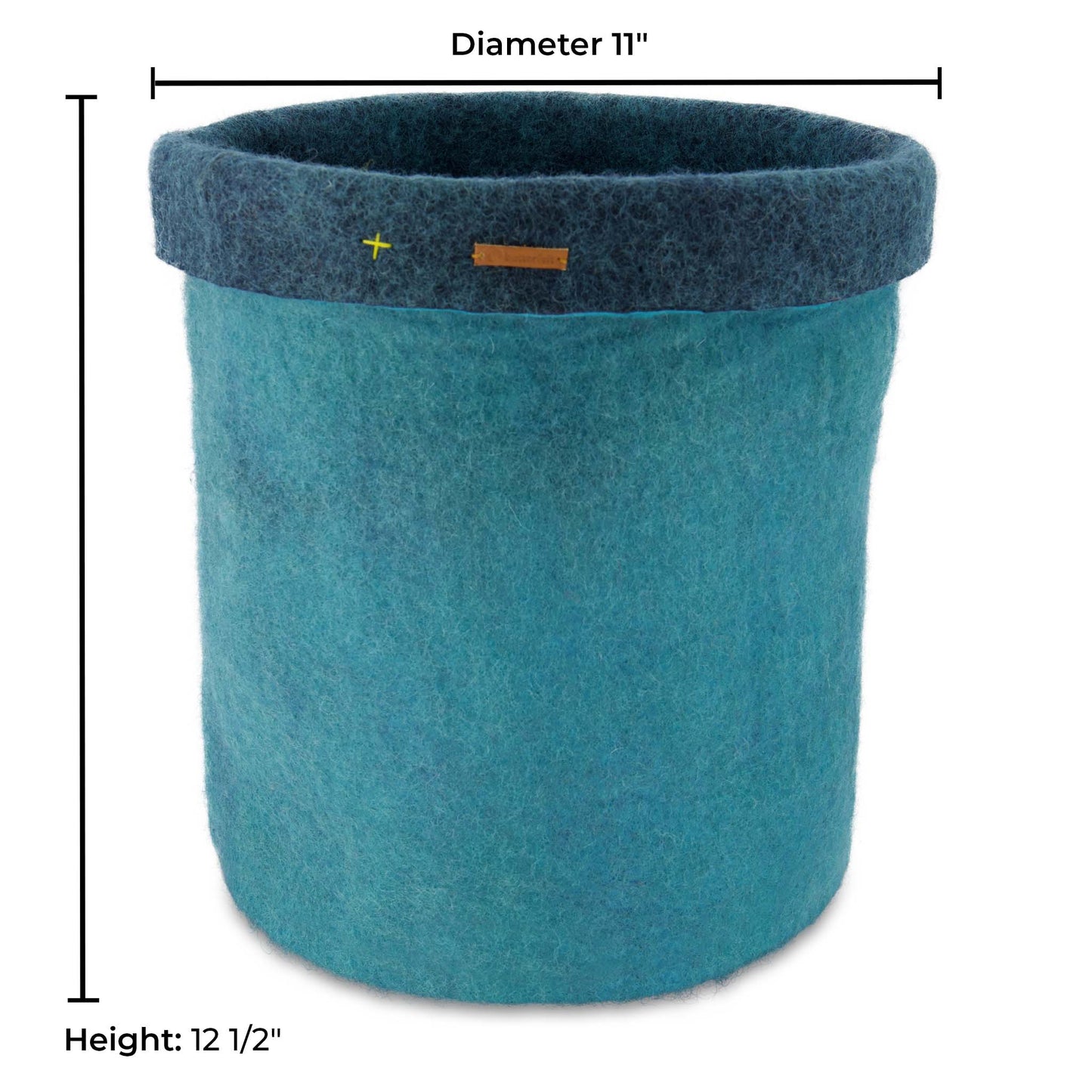 Felt Storage Basket - Turquoise