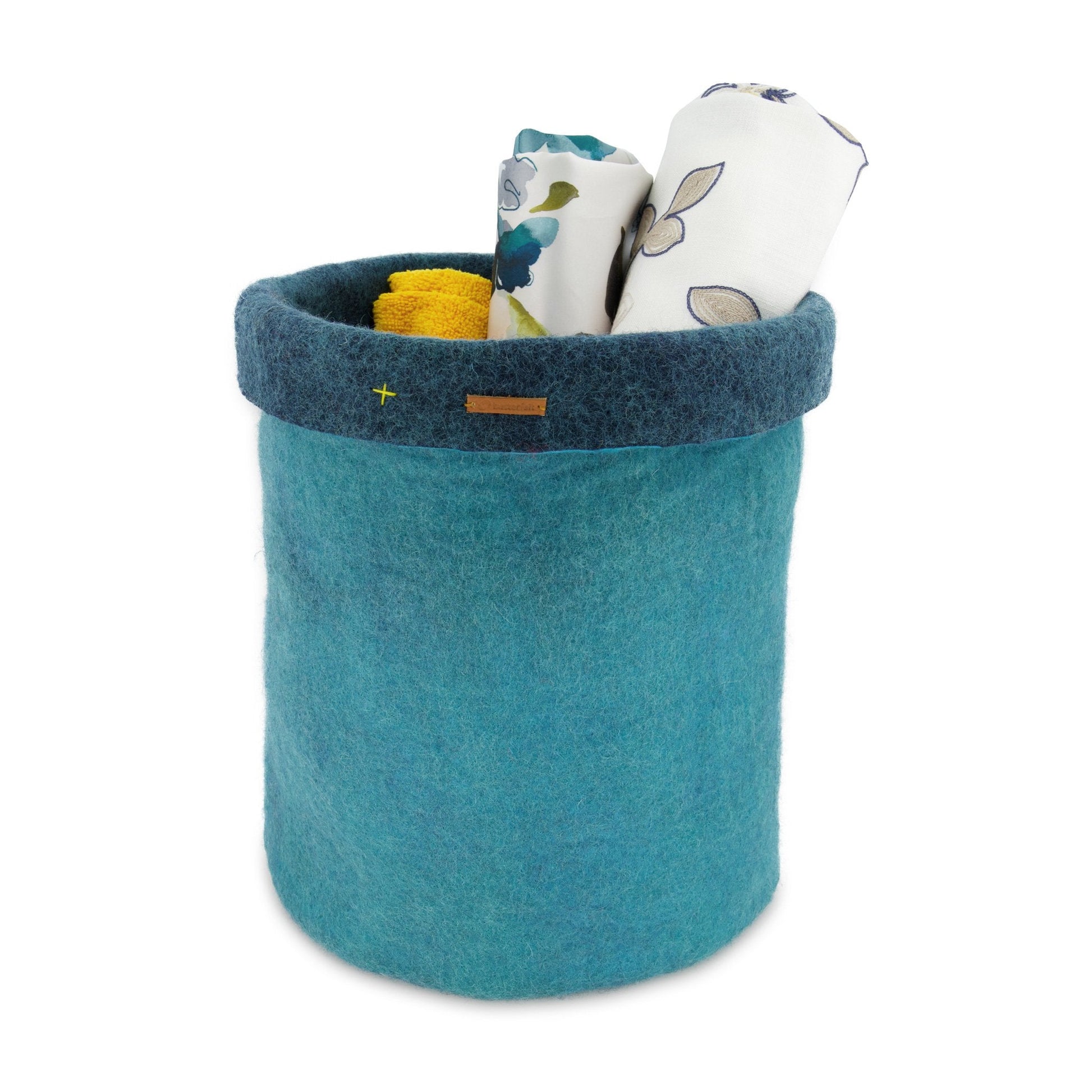 Felt Storage Basket - Turquoise