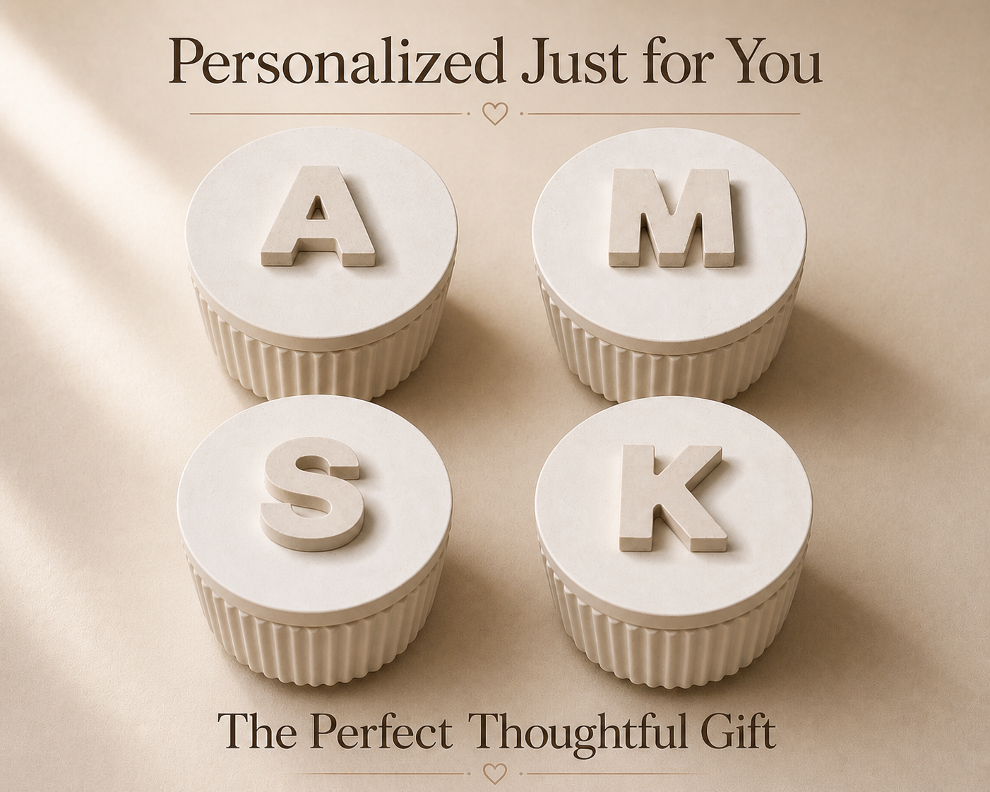 Personalized Initial Trinket Jar