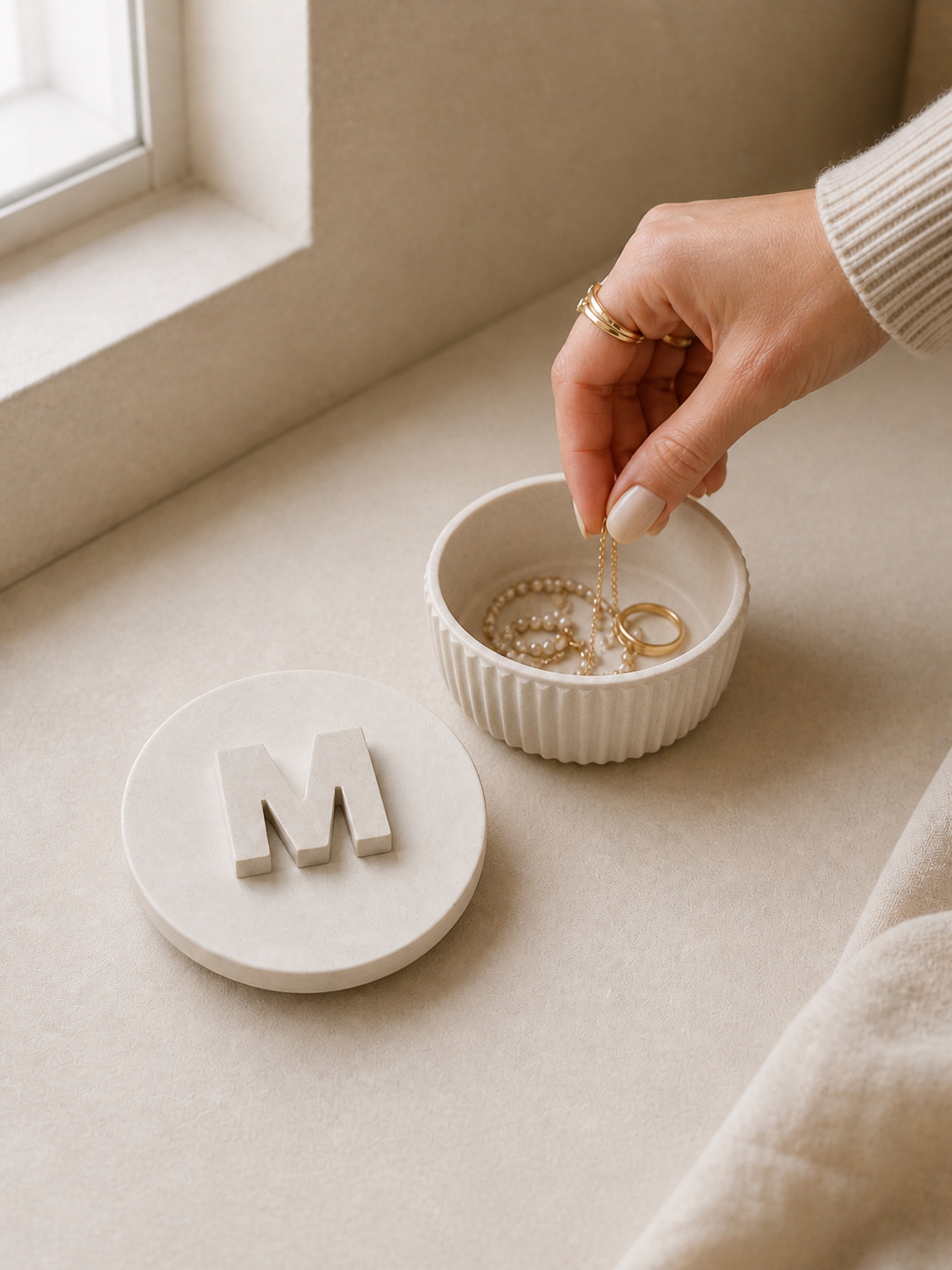Personalized Initial Trinket Jar