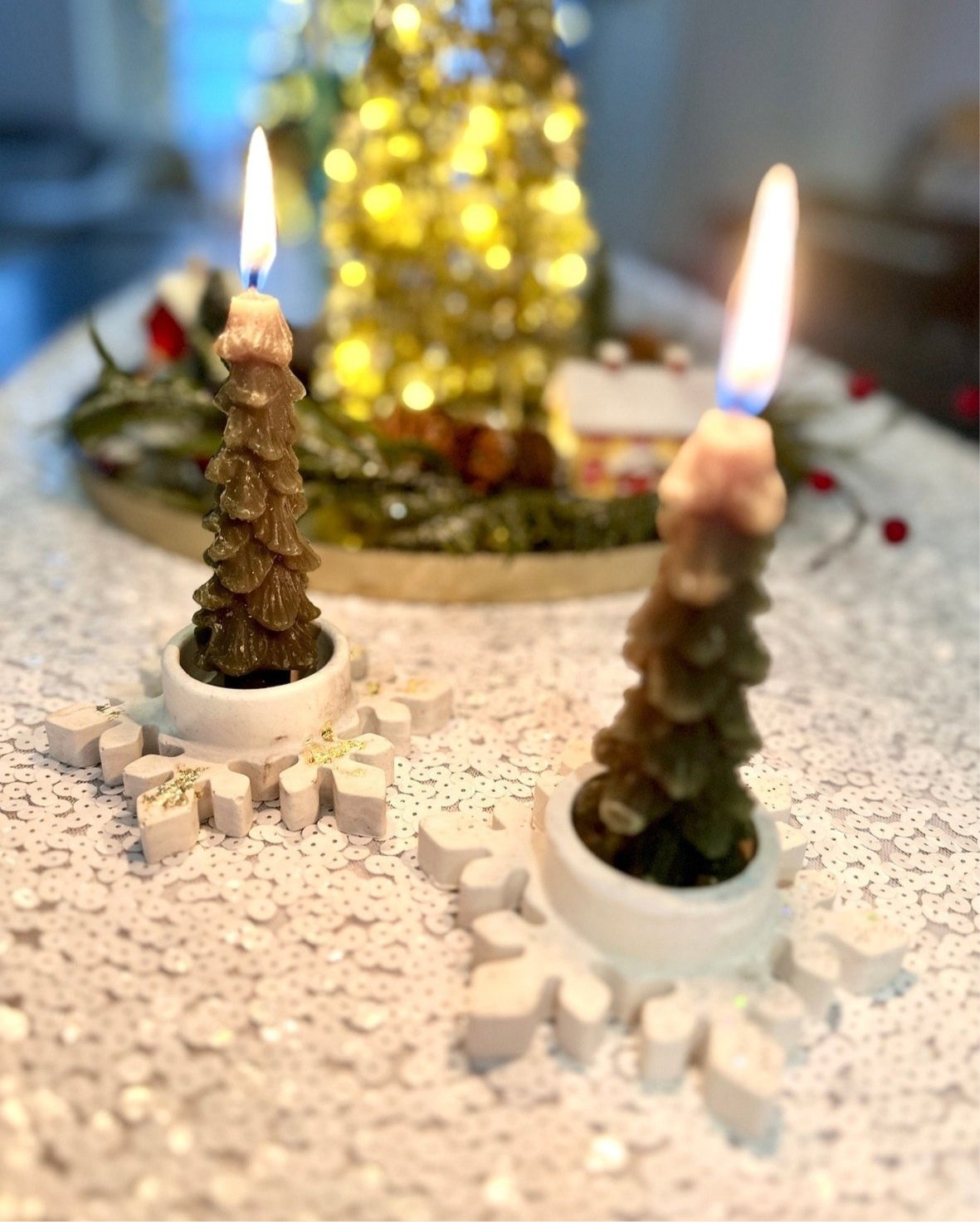 Snowflake Tea Light Candle Holders