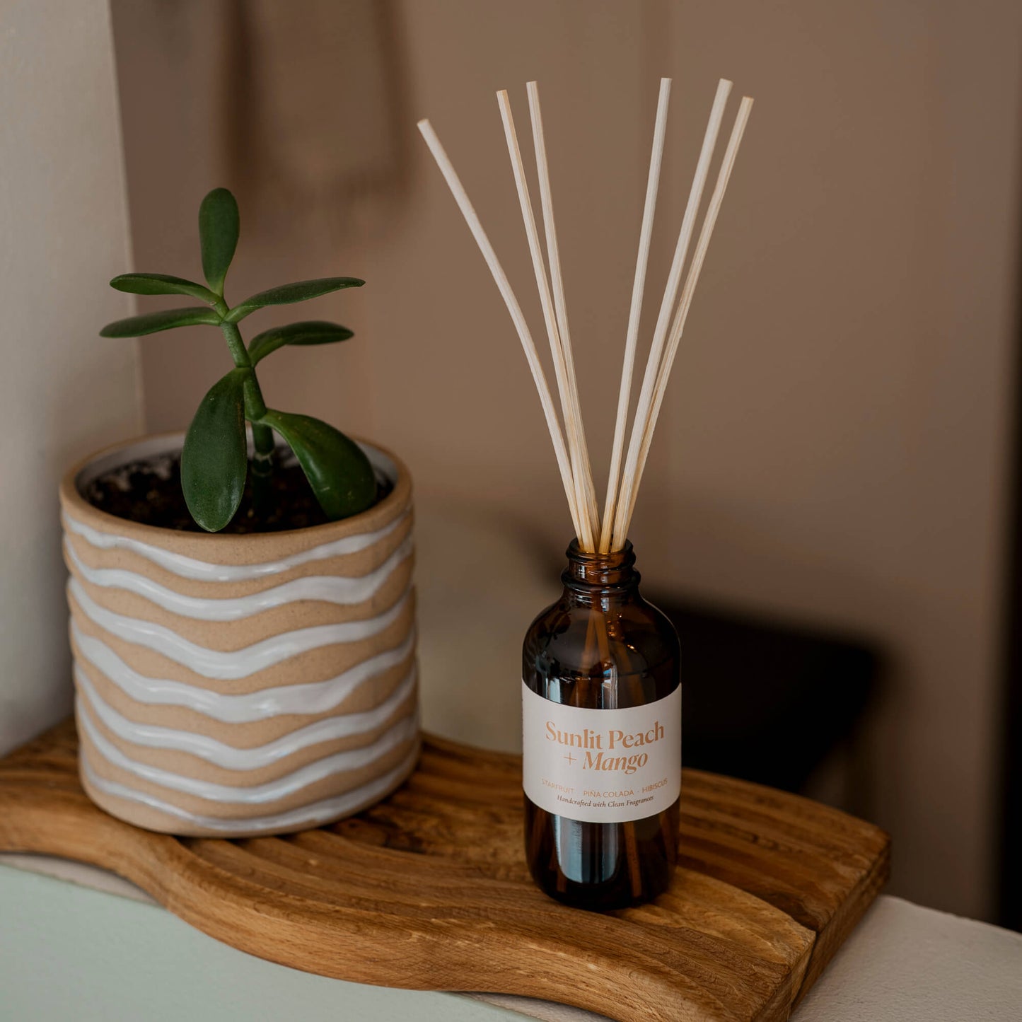Sunlit Peach + Mango Reed Diffuser - Chic Chaos Home